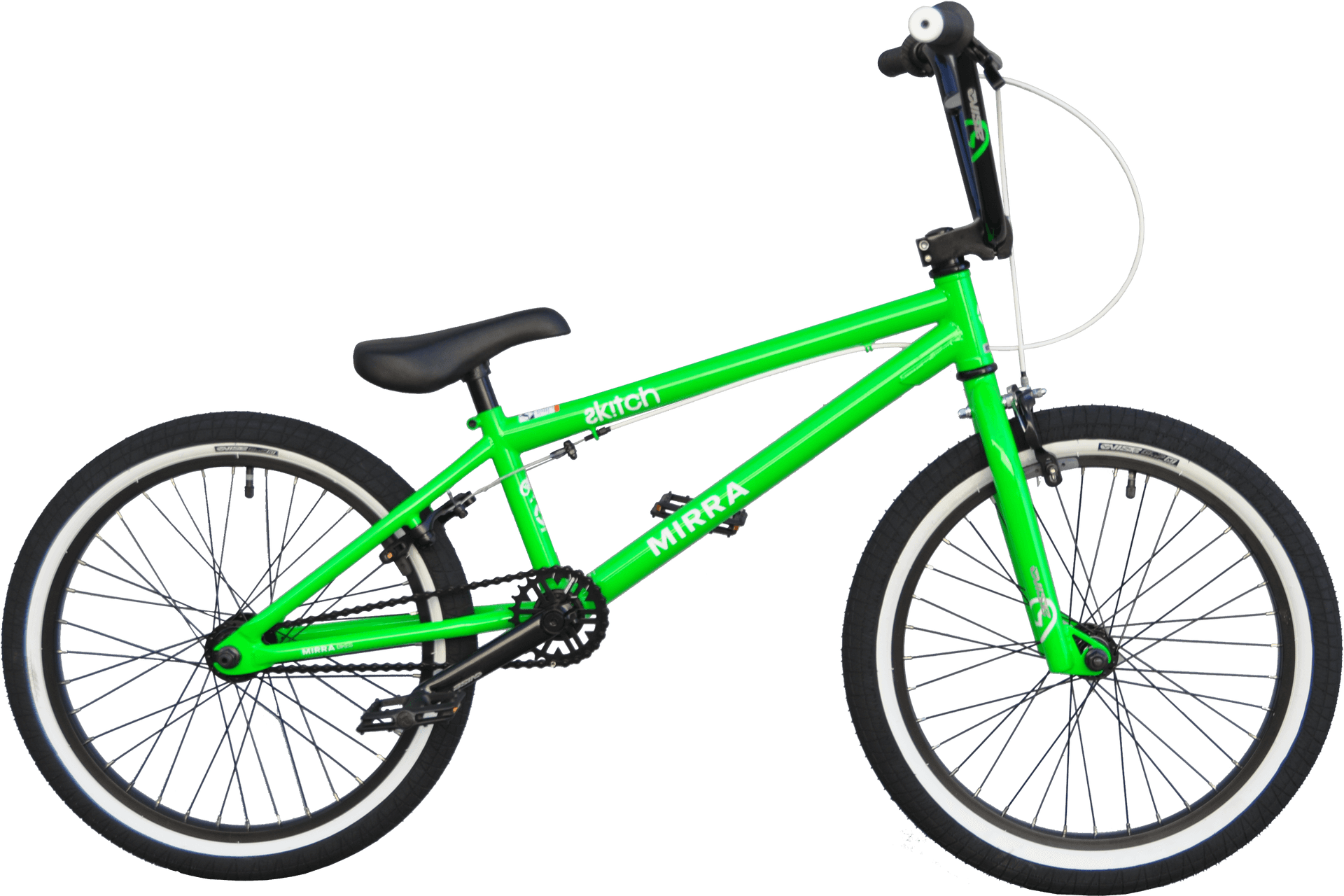 Green B M X Bike Profile PNG