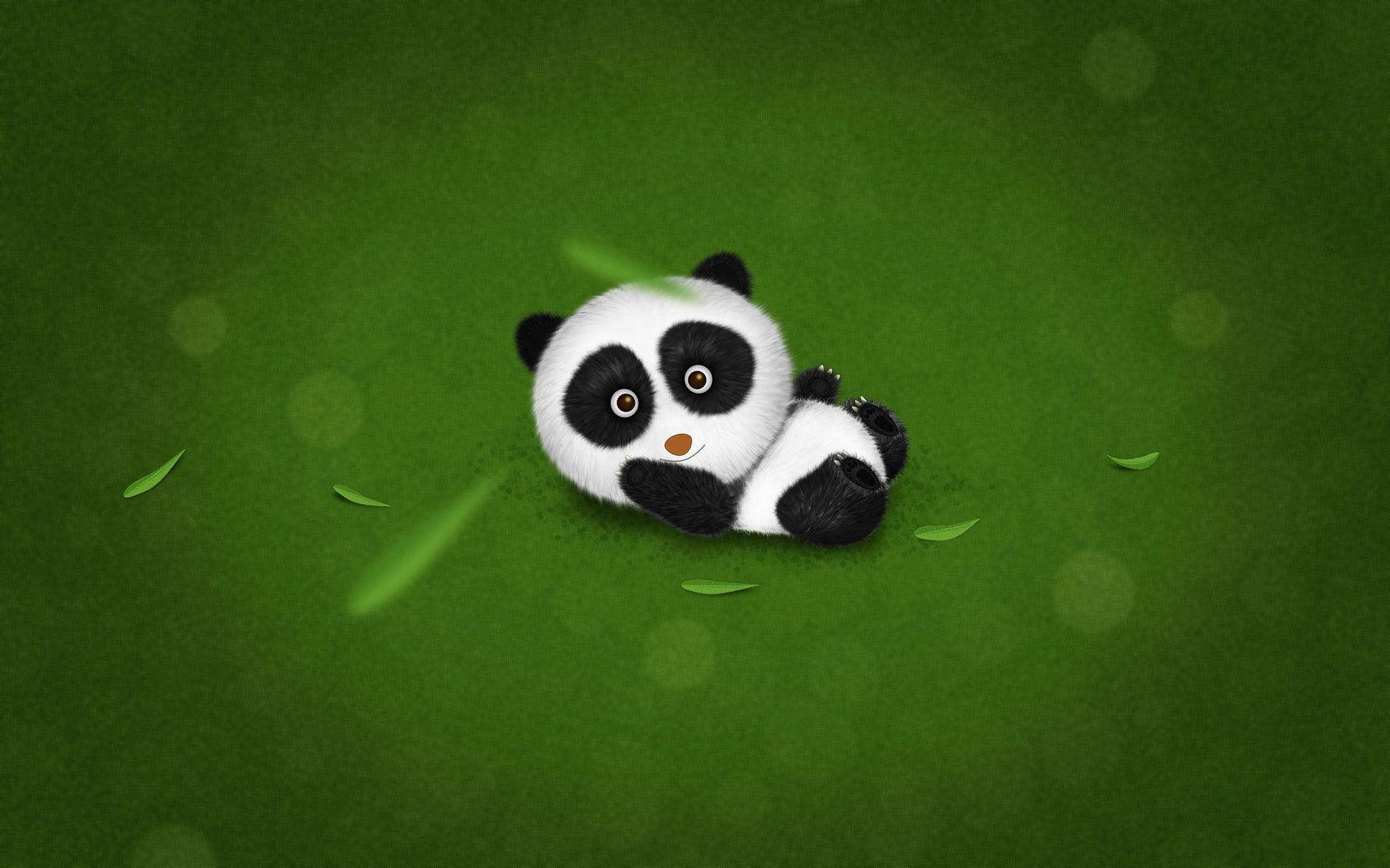 Desktop Tumblr Baby Panda Verde Sfondo