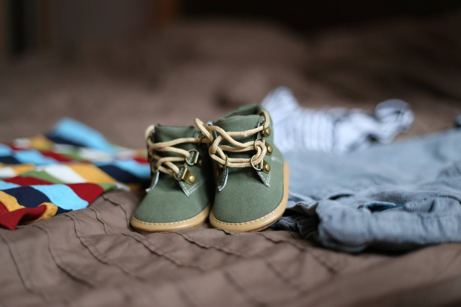 Green Baby Shoes Wallpaper