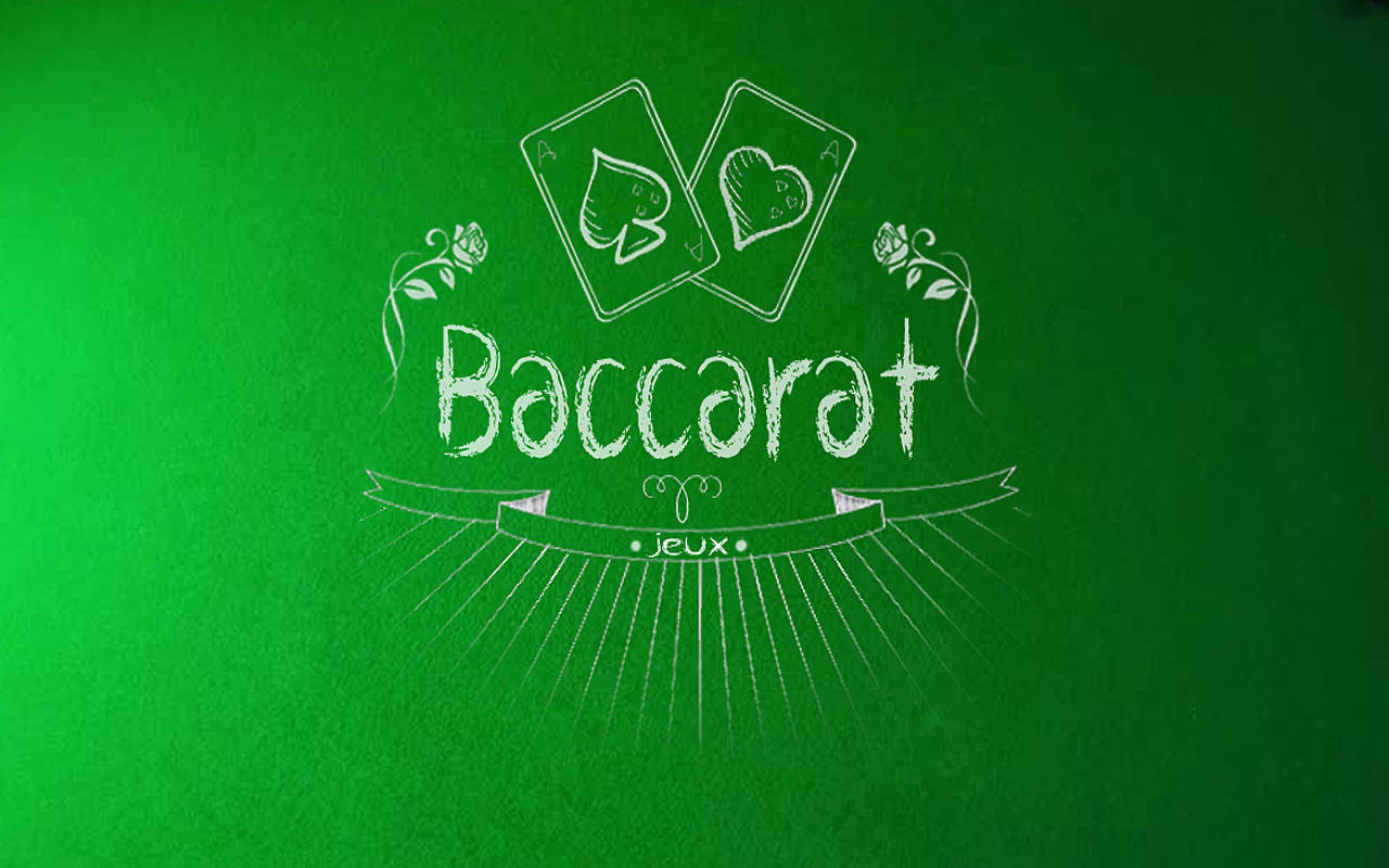 Green Background Chalk-like Text Of "baccarat" Wallpaper