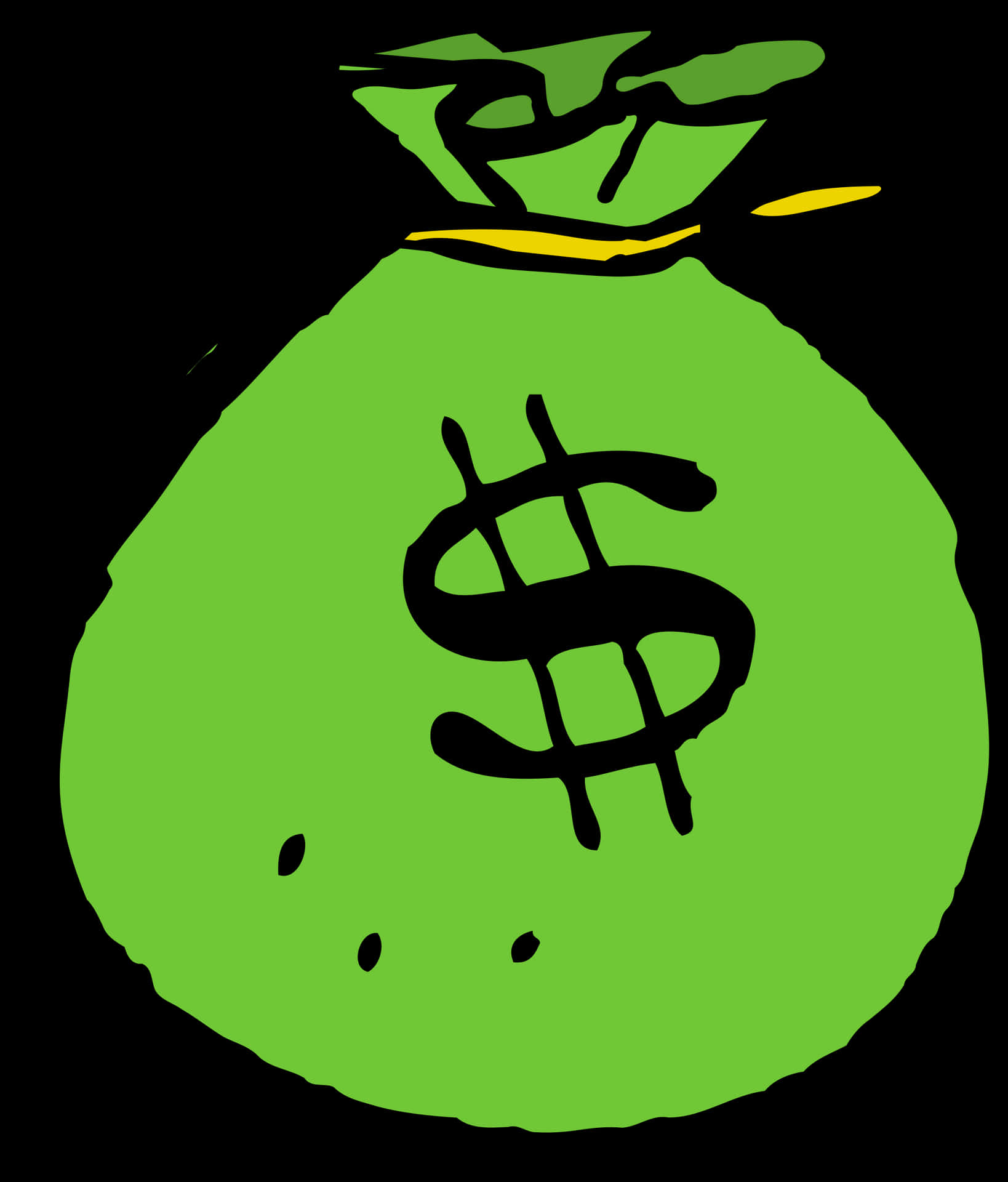 Green Bag Big Image - Money Bag Clip Art, Hd Png Download PNG