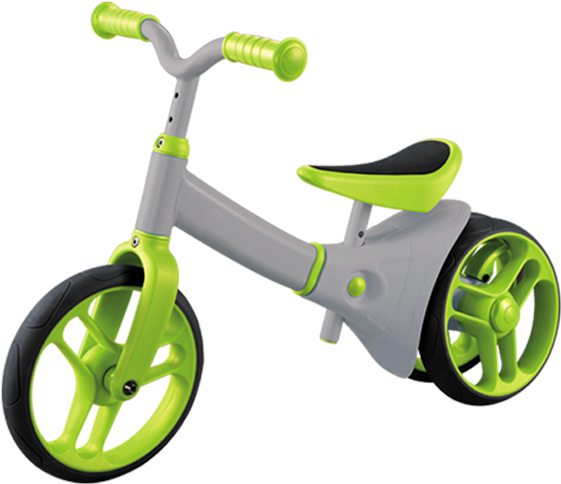 Green Balance Bike Children PNG