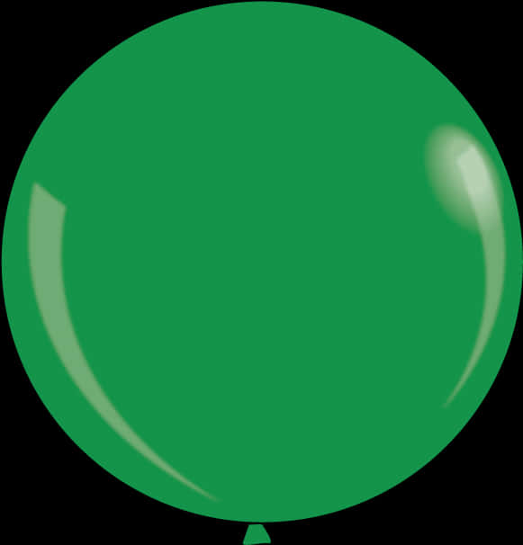 Green Balloon Simple Background PNG