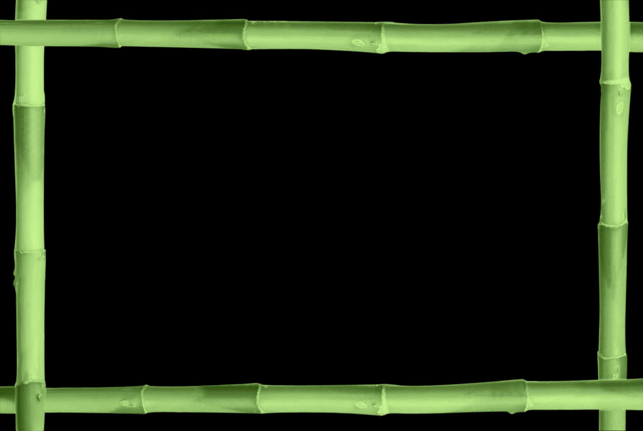 Green Bamboo Frame Background PNG