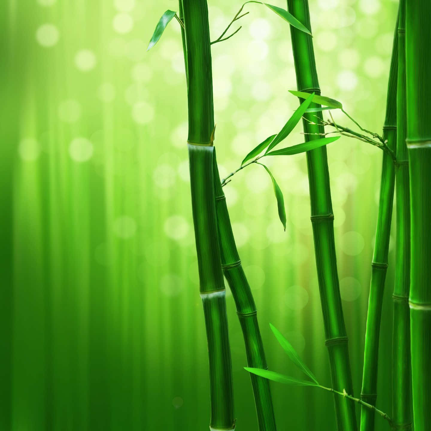 Bambushintergrund Mit Bokeh Und Bokeh Wallpaper