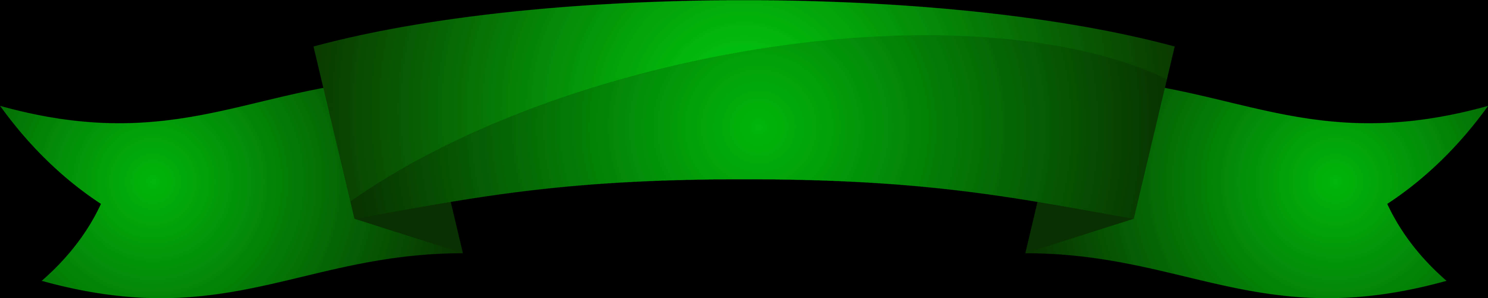 Green Banner Ribbon Graphic PNG