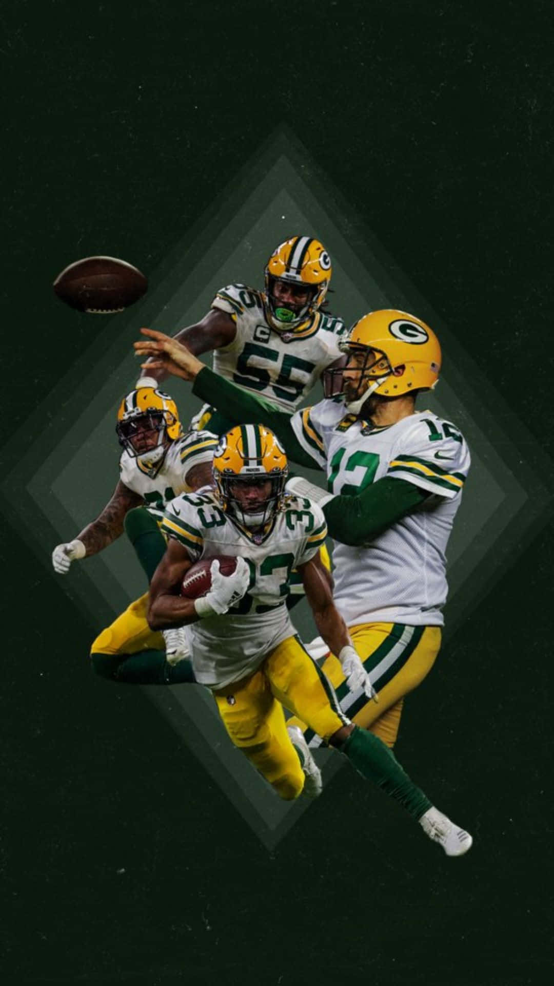 Green Bay Packers Logo on Stadium Background