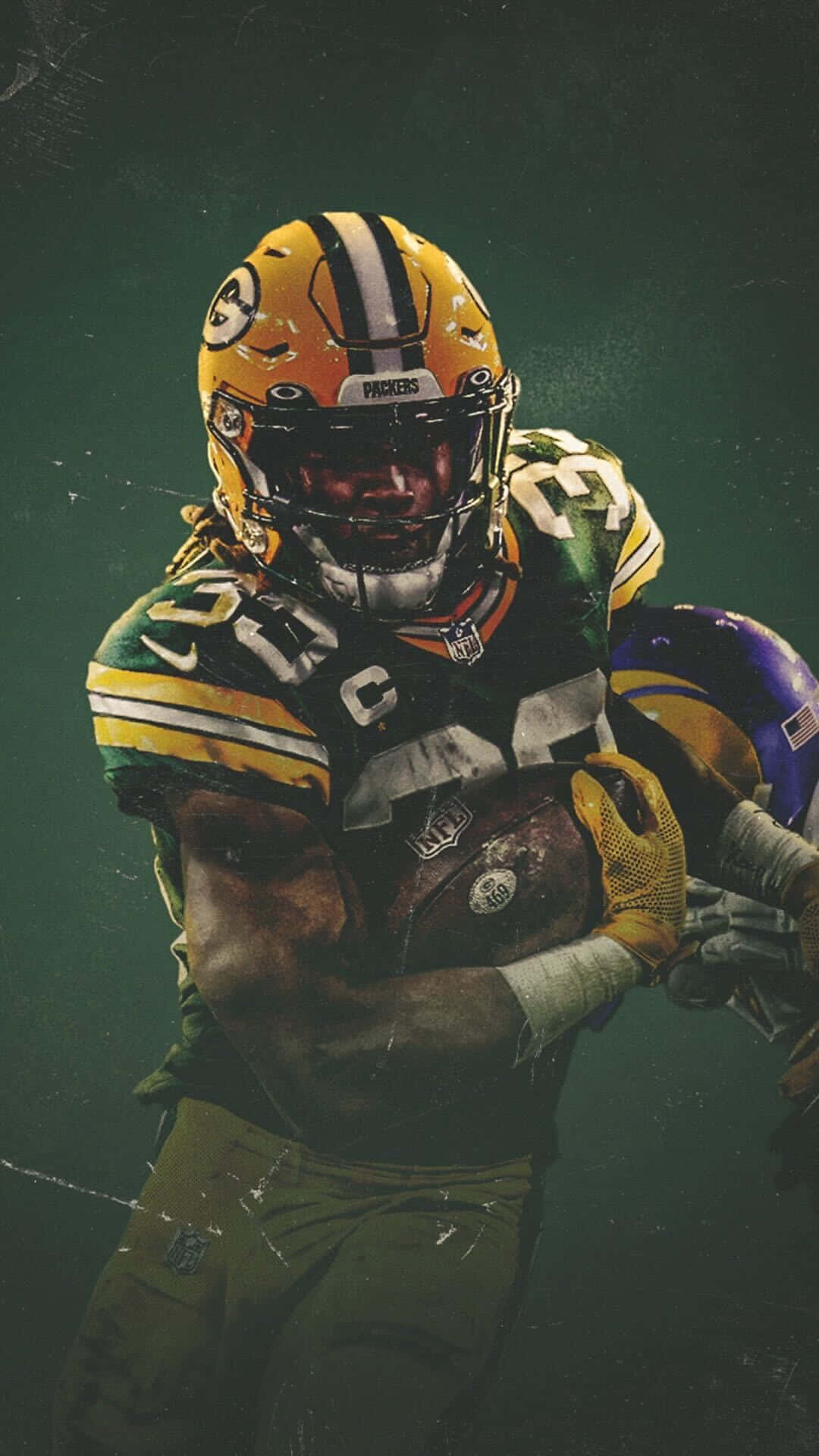 Iconic Green Bay Packers Logo on Stadium Background
