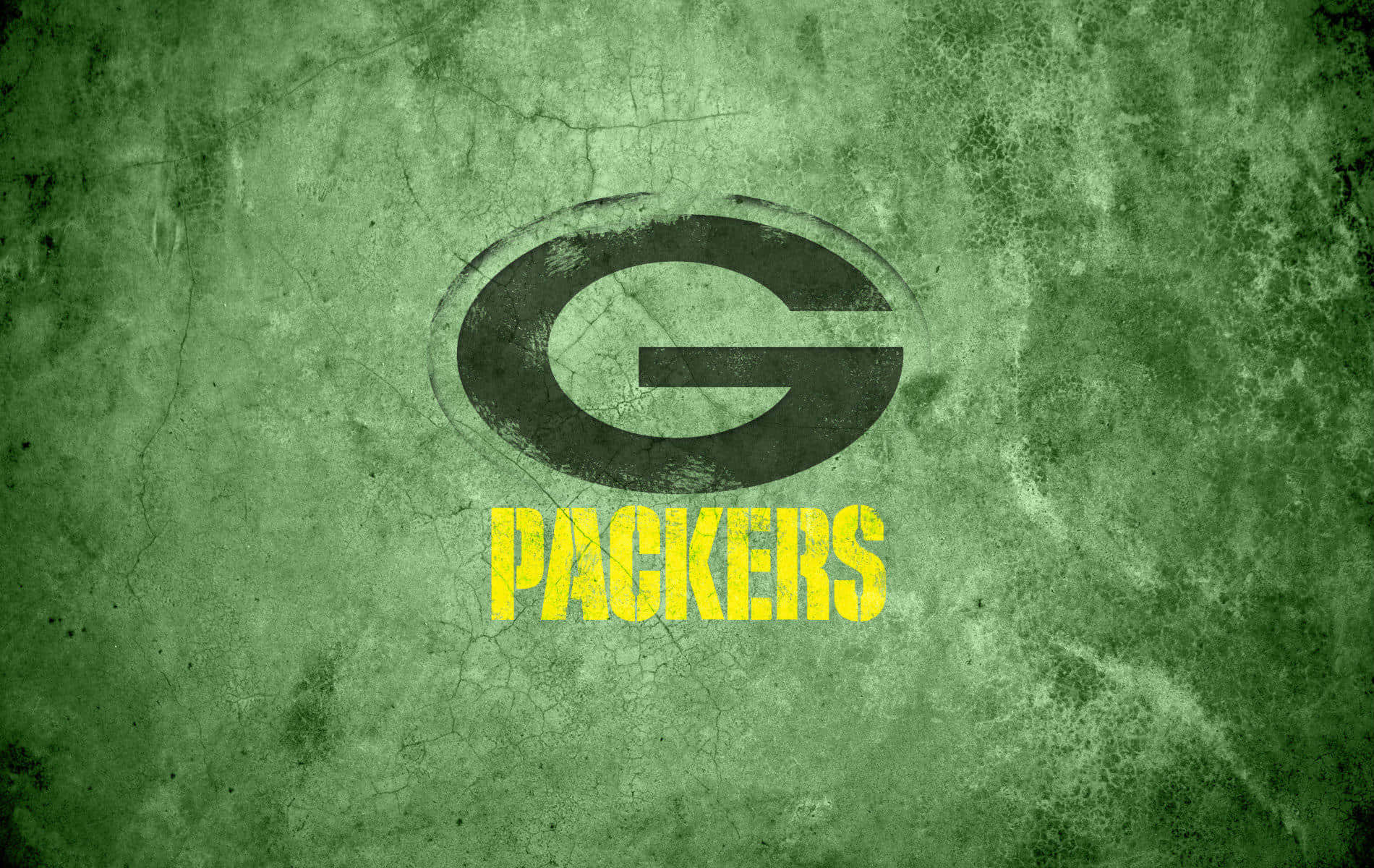 Green Bay Packers Logo on a Football Field