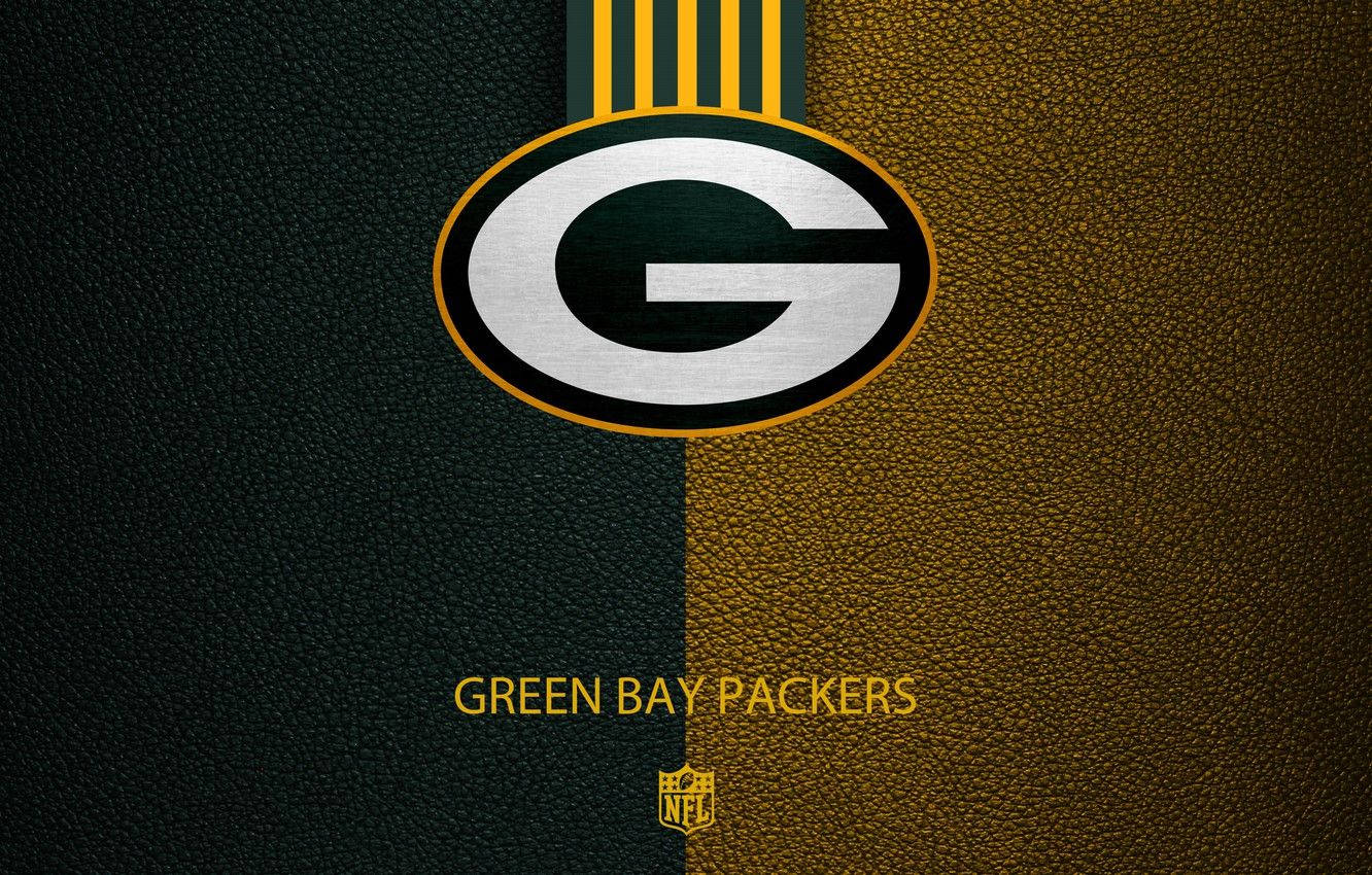 Grøn Bugt Packers Sort Og Guld Tapet Wallpaper
