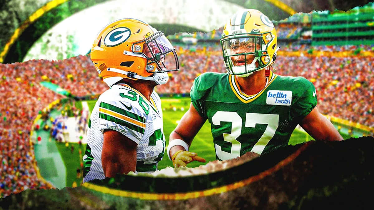 Green Bay Packers Players Stadium Background Wallpaper