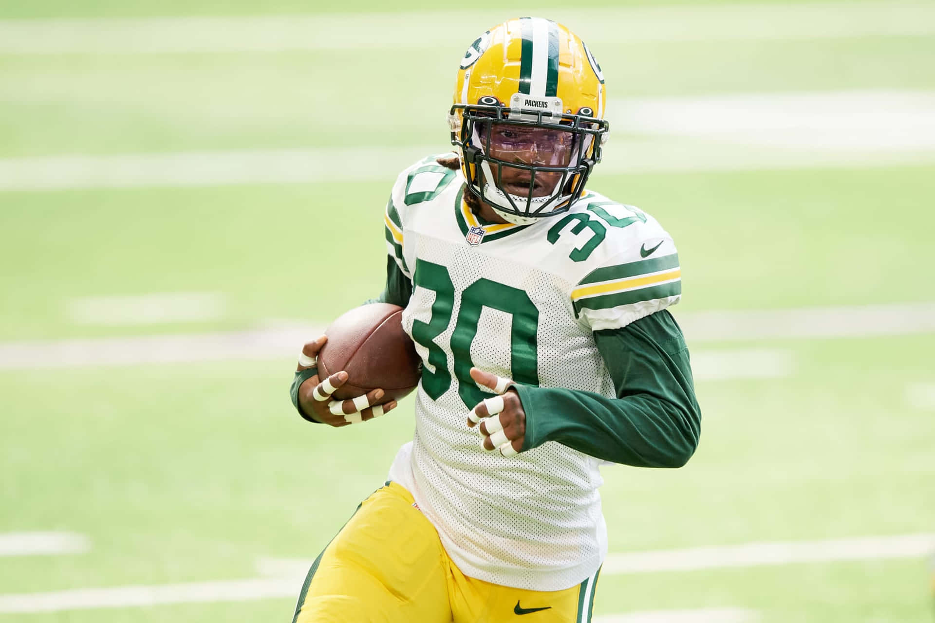 Green Bay Packers Running Back Action Bakgrunnsbildet