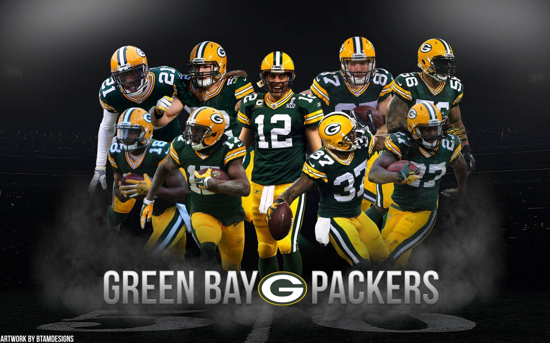 Green Bay Packers Team 2019 Artwork Wallpaper