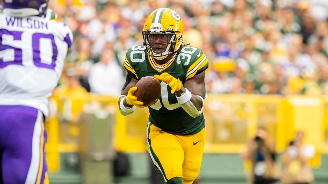 Green Bay Running Back In Actie Achtergrond