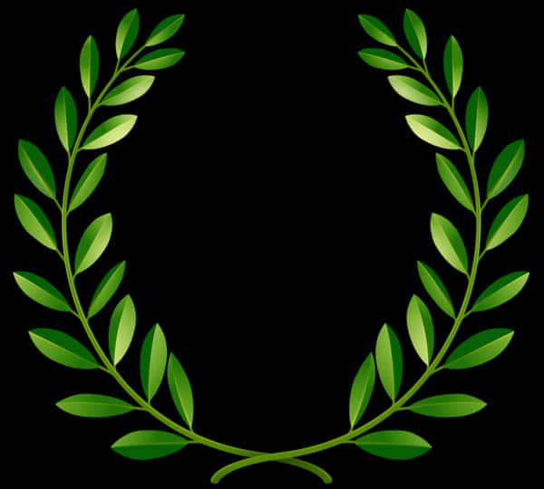 Green Bayleaf Wreath Graphic PNG