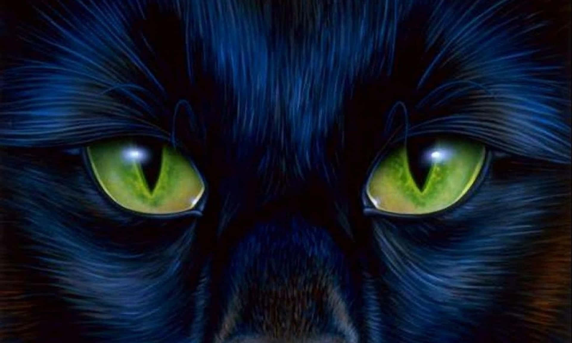 Green Beasty Cat Eyes Background