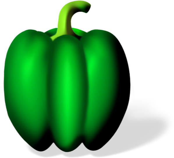 Green Bell Pepper Illustration PNG