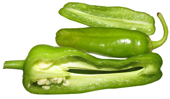 Green Bell Pepper Sliced PNG