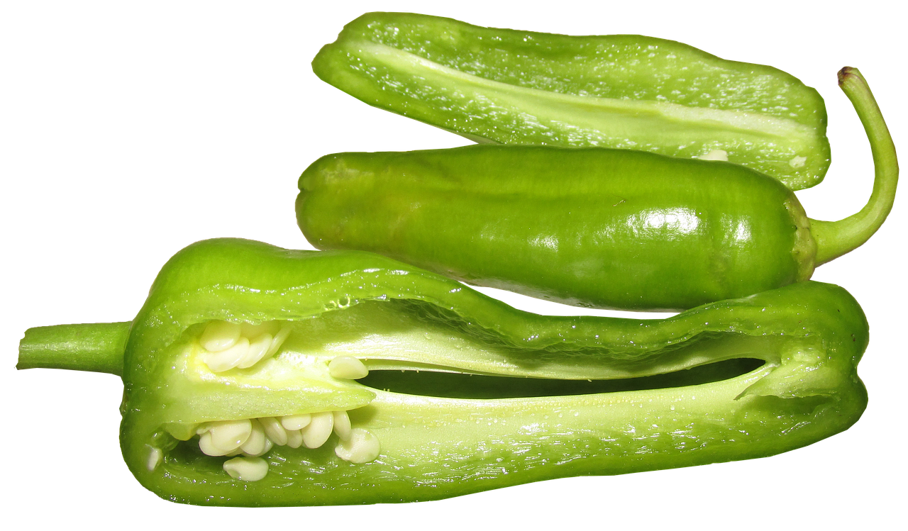 Green Bell Pepper Sliced PNG