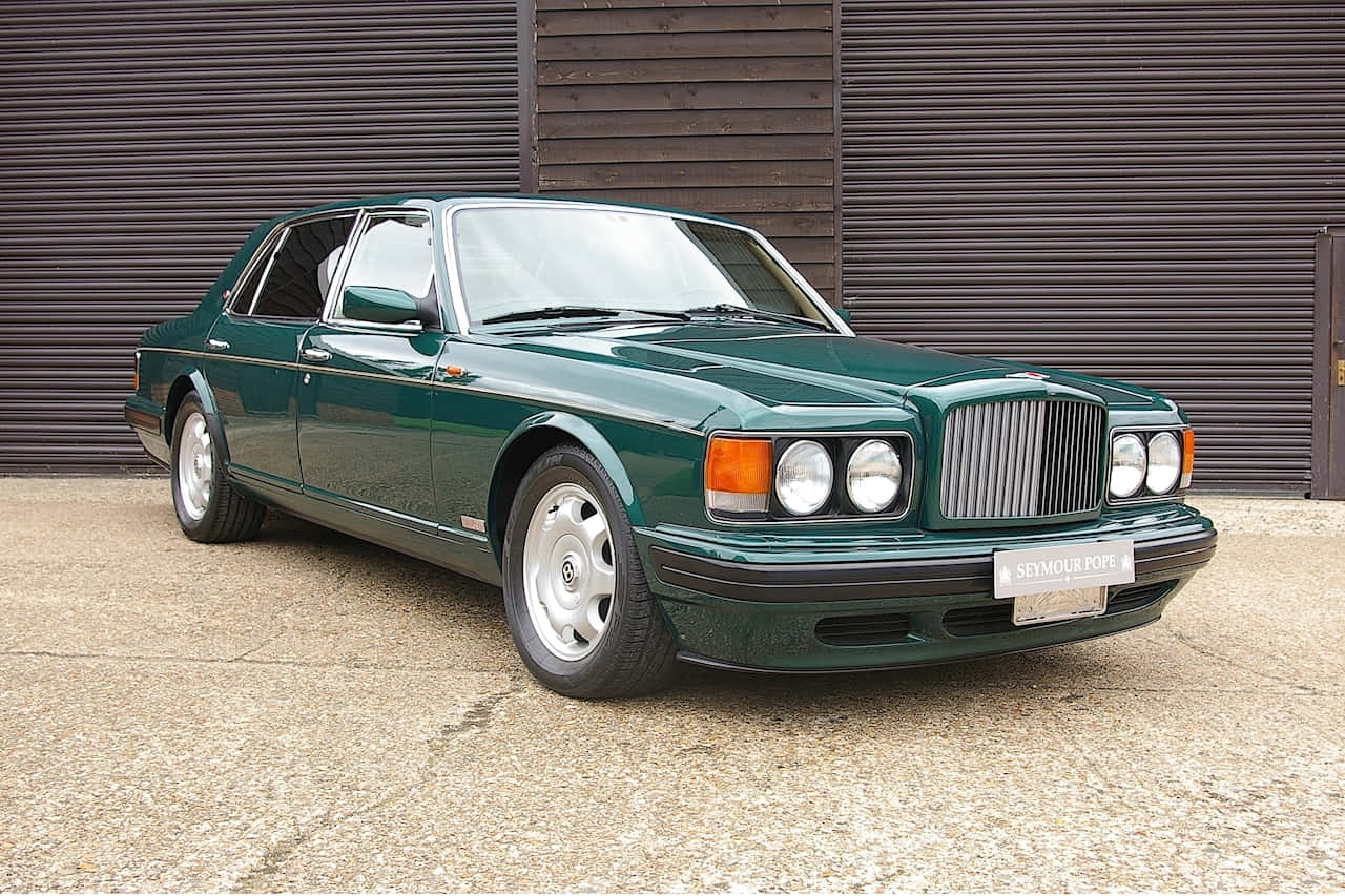 Groene Bentley Turbo R Luxe Auto Achtergrond