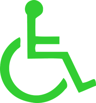 Green Black Accessible Parking Sign PNG