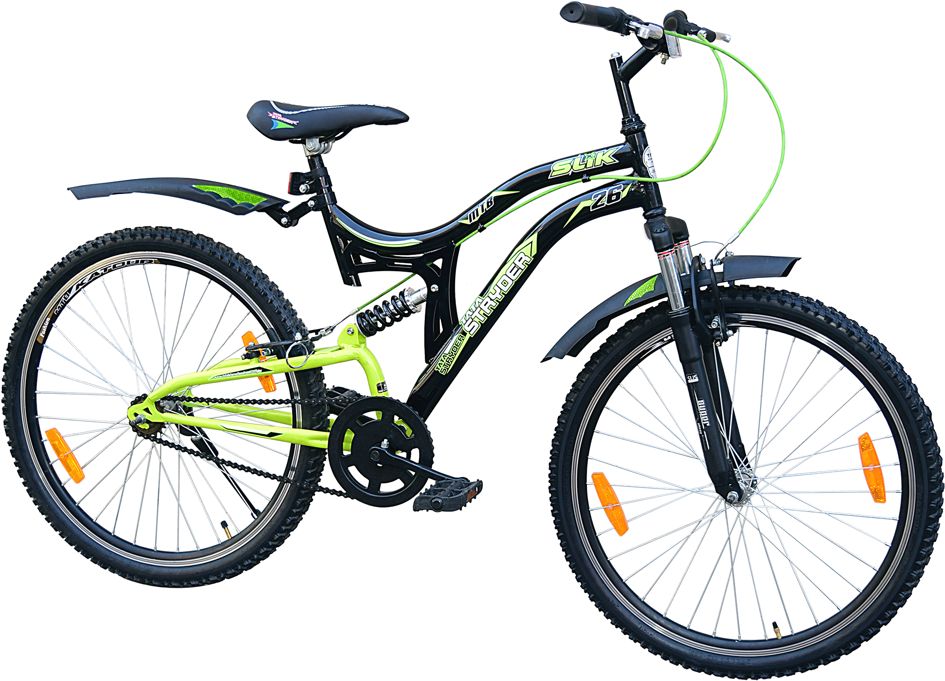 Green Black Mountain Bike PNG