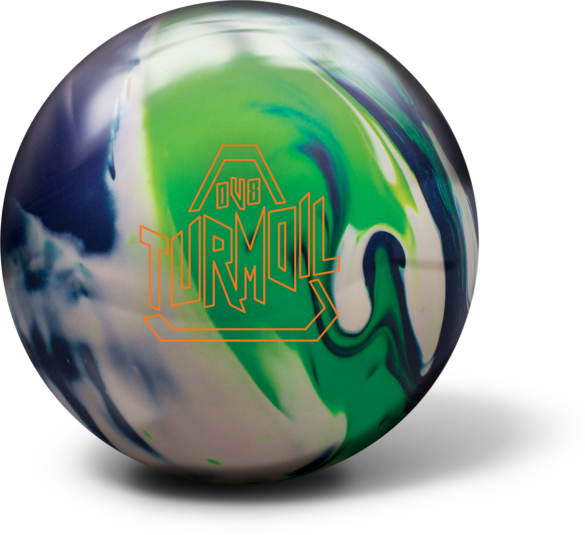 Green Black Swirl Bowling Ball PNG