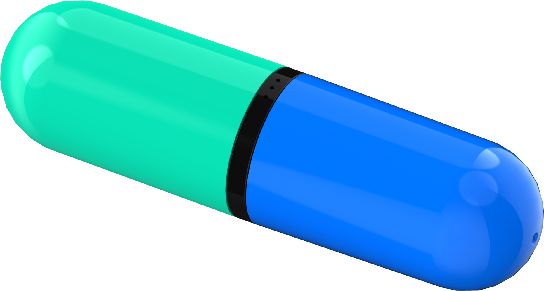 Green Blue Capsule Pill PNG