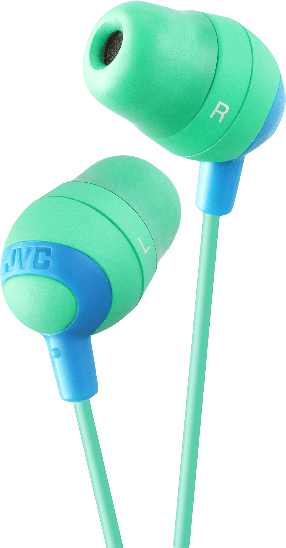 Green Blue Earbuds J V C PNG