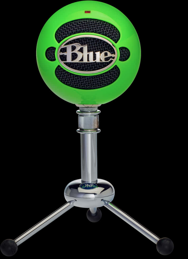 Green Blue Snowball Microphone PNG