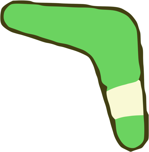 Green Boomerang Graphic PNG