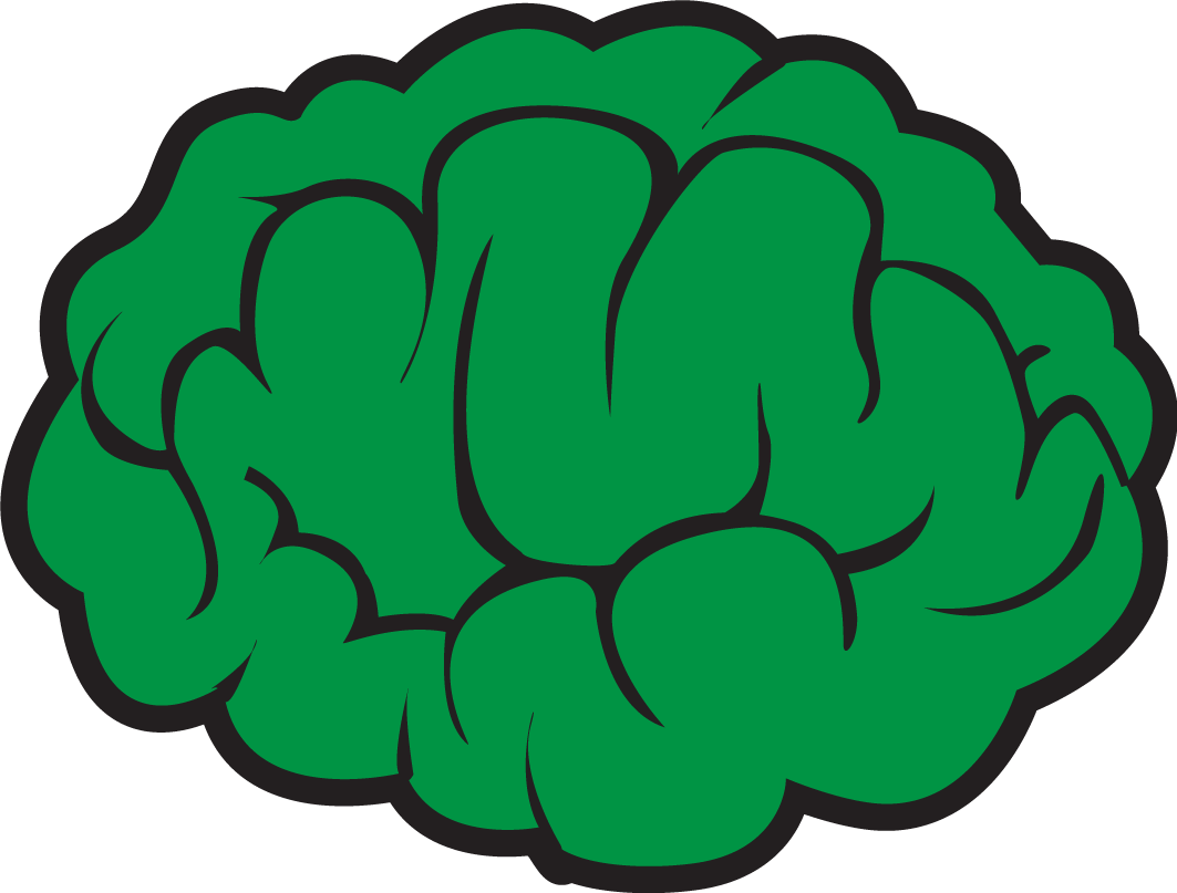 Green Brain Clipart PNG