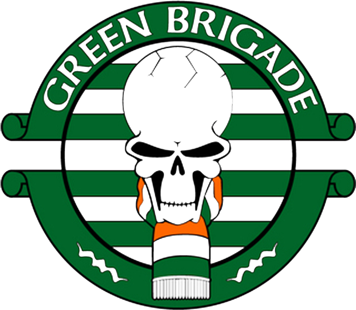 Green Brigade Skull Logo PNG