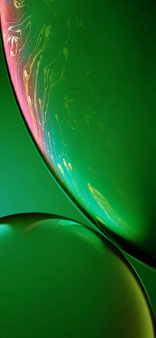 Grønne Boble Kugler Original iPhone 7 plus Tapet Wallpaper