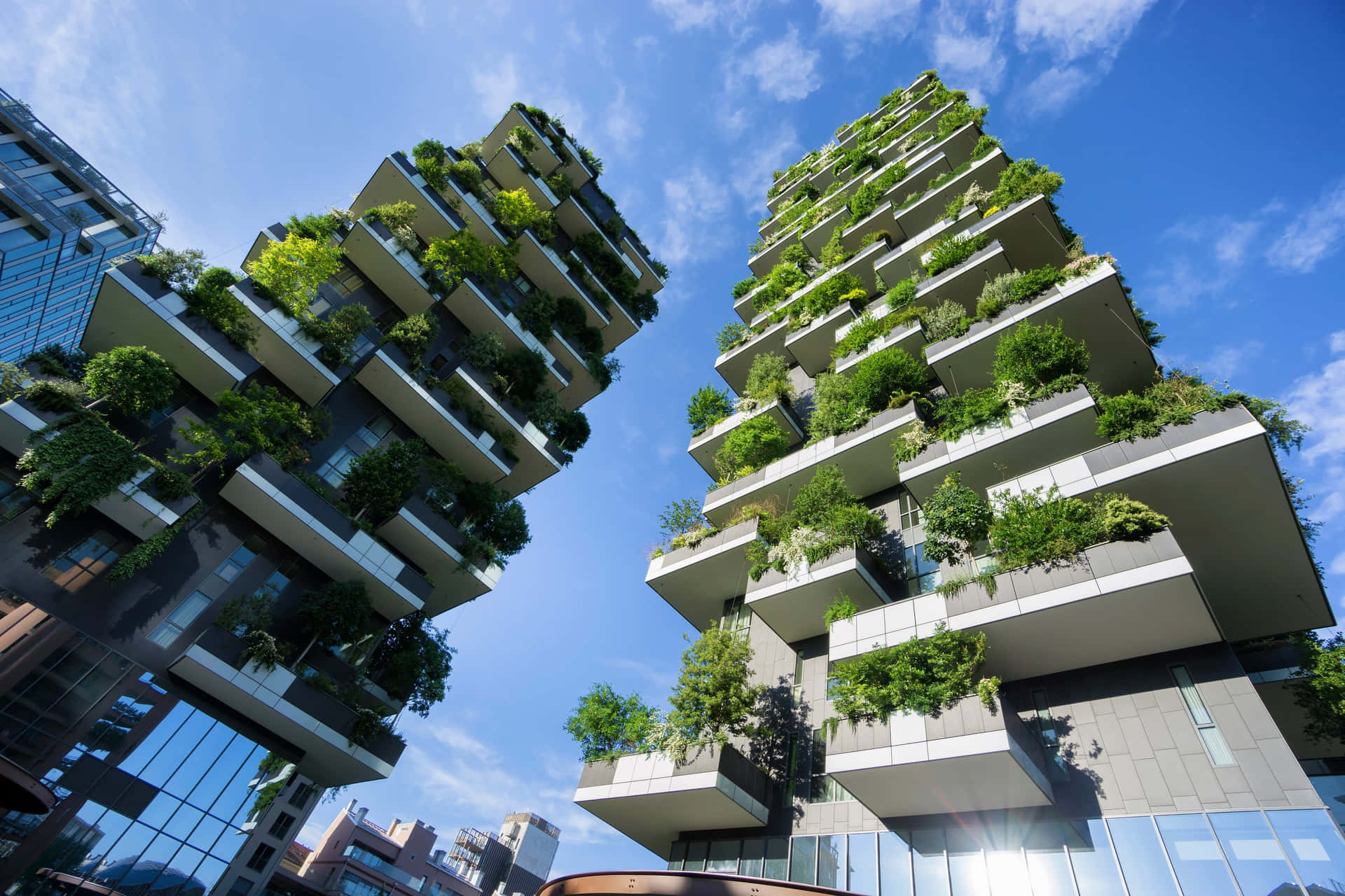 Construcciónsostenible Verde En Entorno Urbano. Fondo de pantalla
