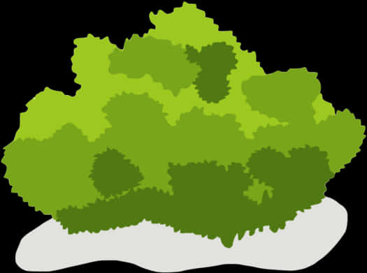 Green Bush Vector Illustration PNG