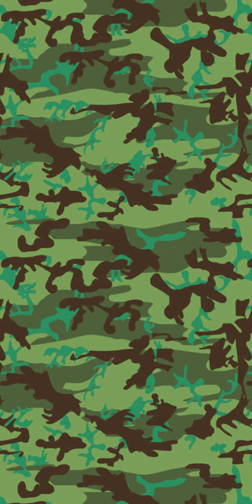 Utmärkdig Och Smälts Samman Med Grönt Kamouflage Wallpaper