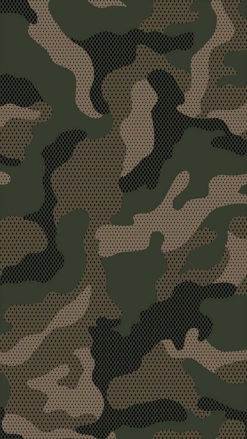 Ettgrönt Kamouflage Mönster Wallpaper