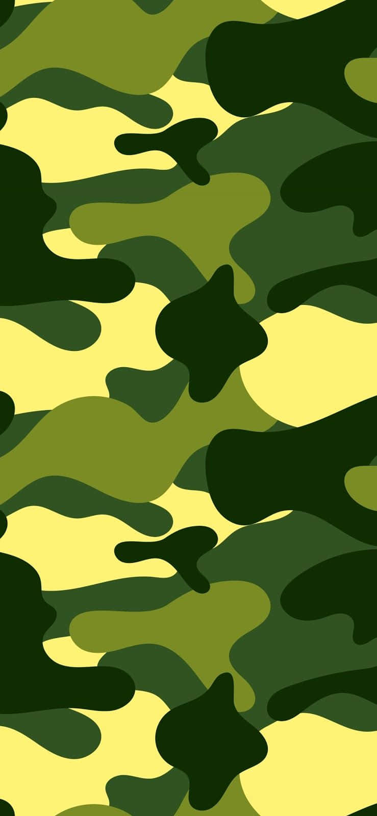 A Green And Yellow Camouflage Pattern Wallpaper