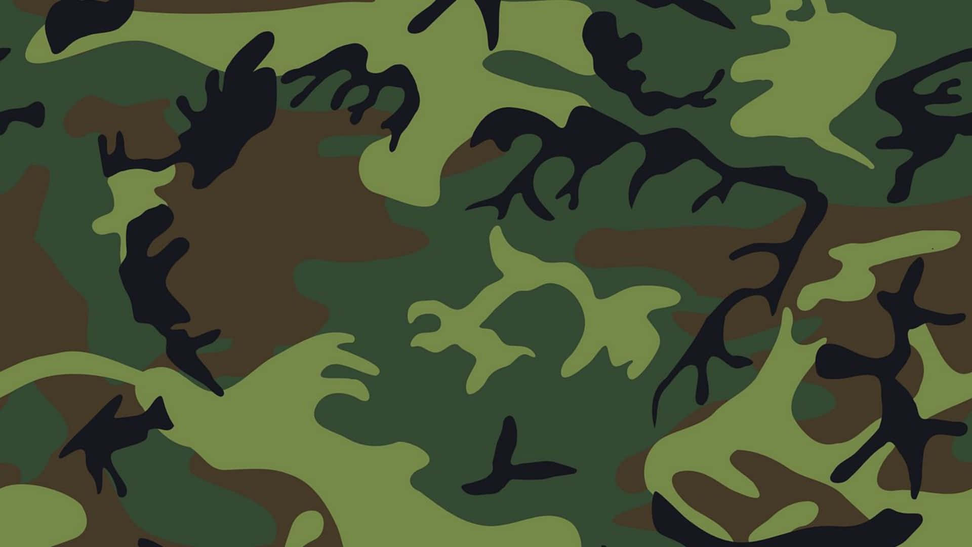 Gør dig klar til kamp med grønt camouflage Wallpaper
