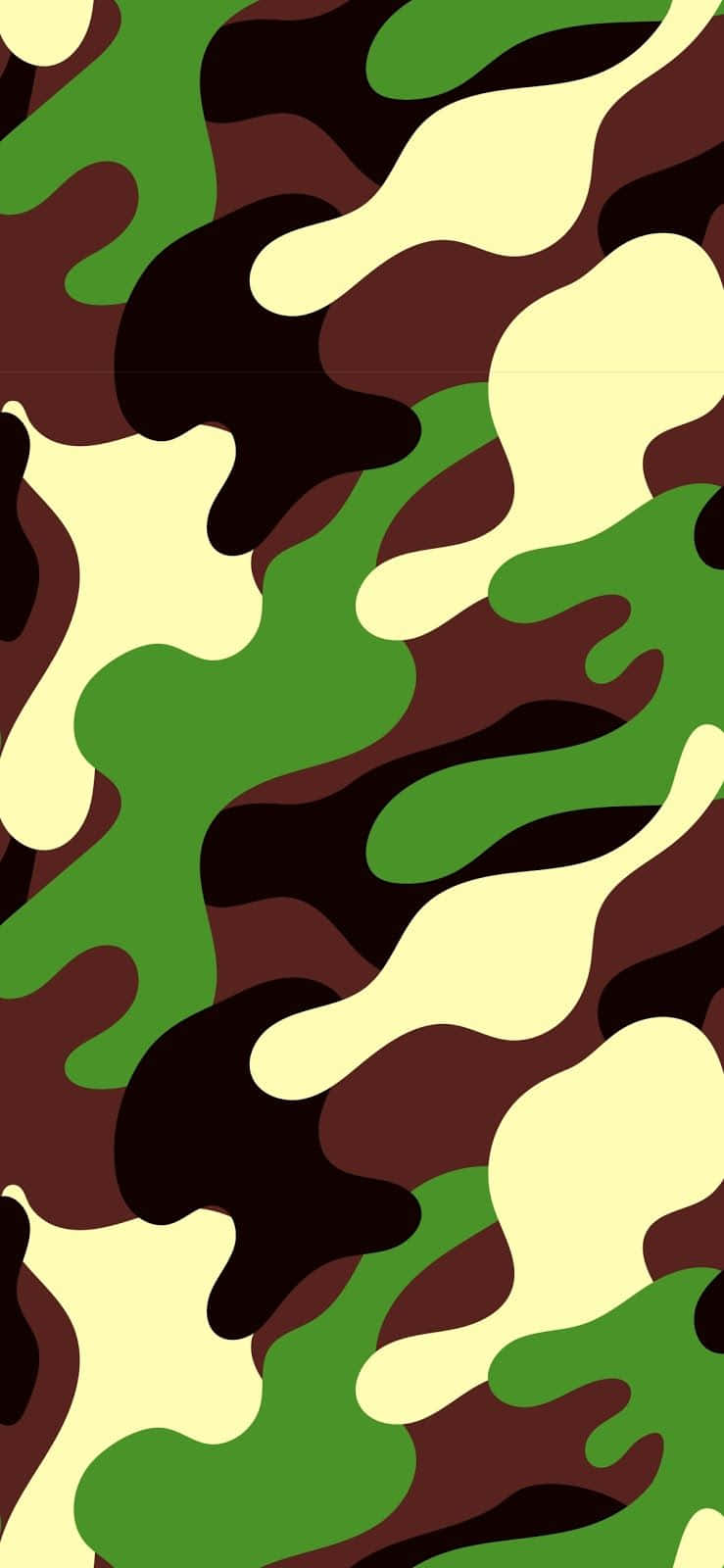 Add some style to your closet with Green Camo Wallpaper