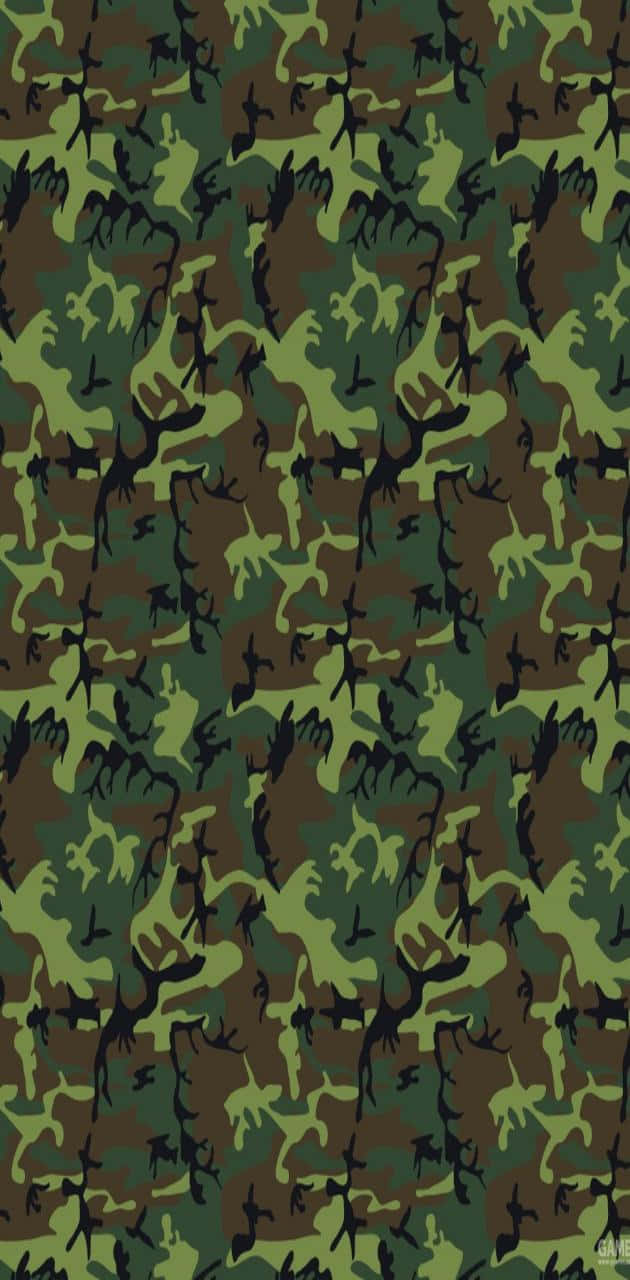 Gördin Natur Cool Med Denna Gröna Kamouflagebild. Wallpaper