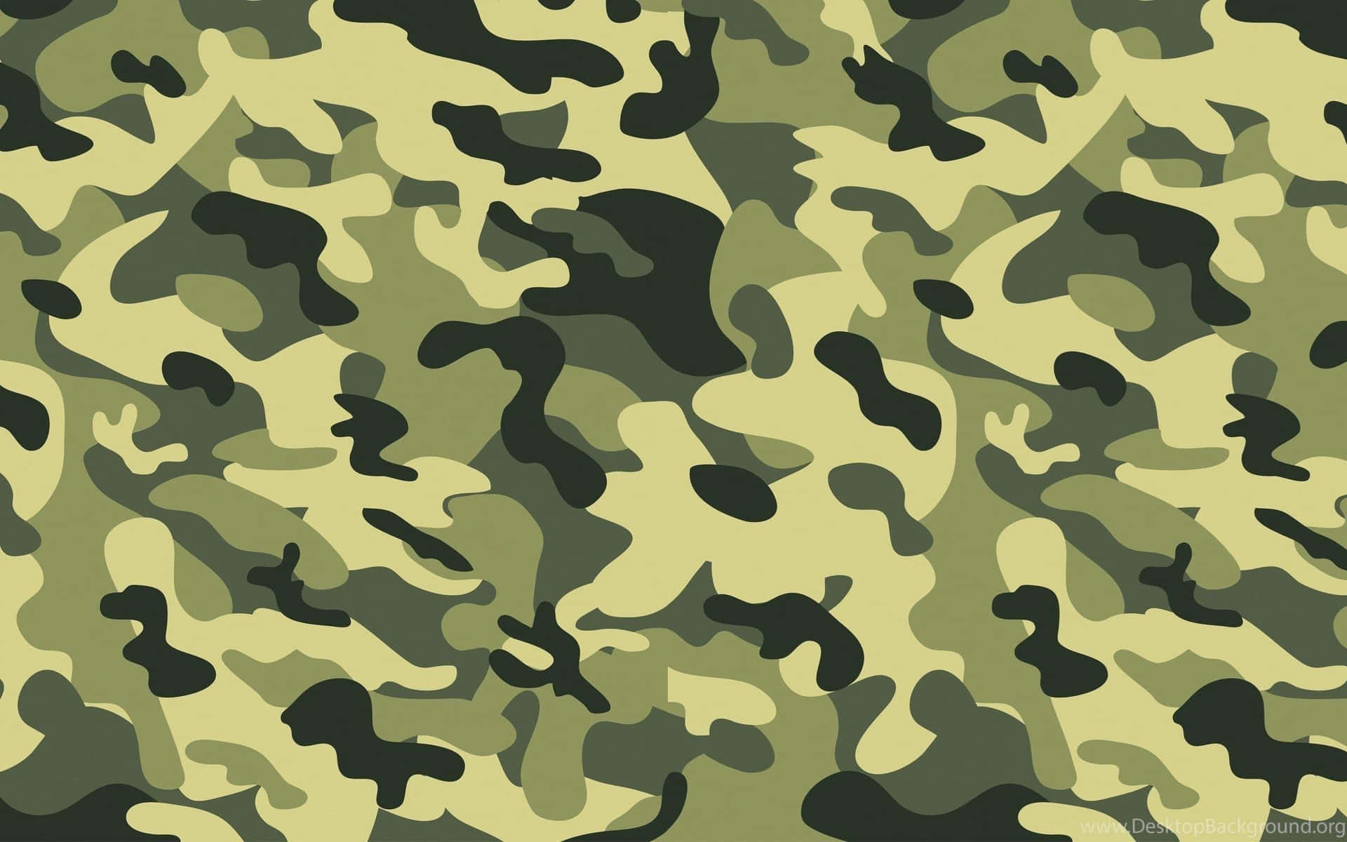 Get Ready for Nature in Style with Green Camo Wallpaper