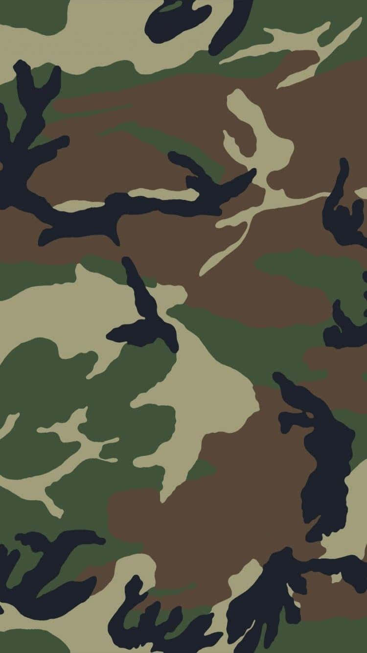 “Ready for Action in Green Camo” Wallpaper