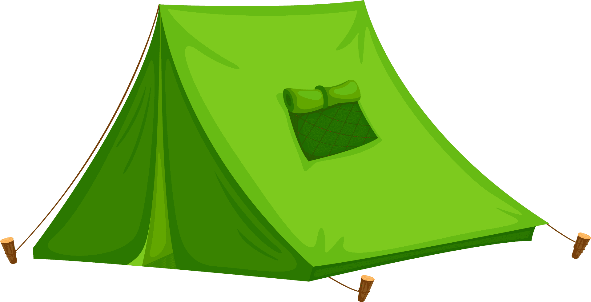 Green Camping Tent Illustration PNG