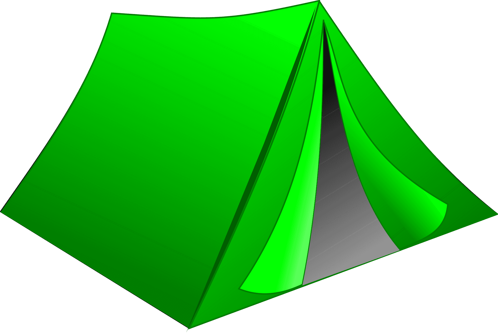 Green Camping Tent Illustration PNG
