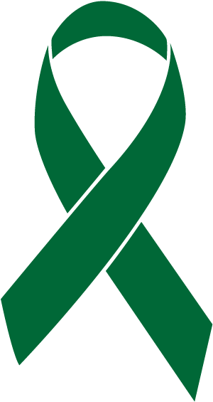 Green Cancer Awareness Ribbon PNG