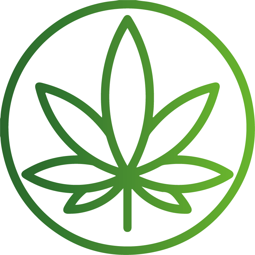 Green Cannabis Leaf Icon PNG