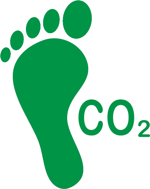 Green Carbon Footprint Icon PNG