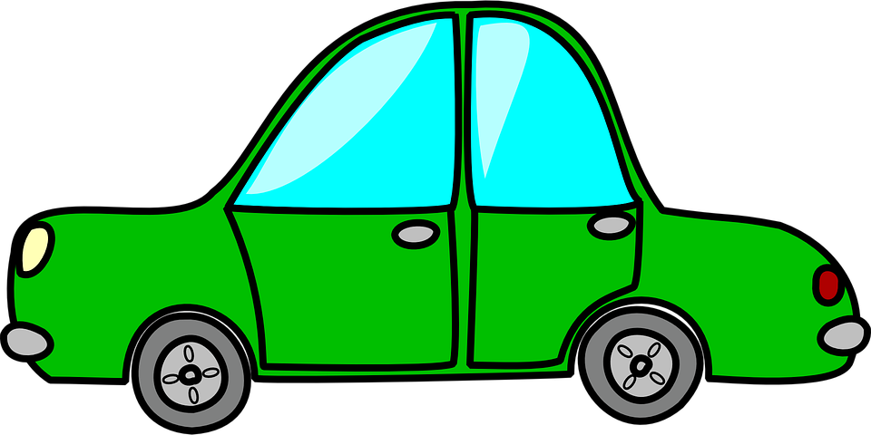 Green Cartoon Car Illustration PNG